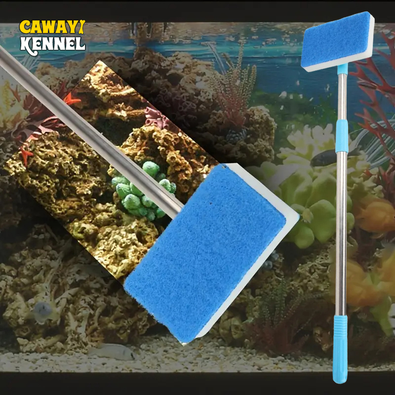 Marine Aquarium Glass Cleaner - Телескопическая ручка 55–95 см 180 °